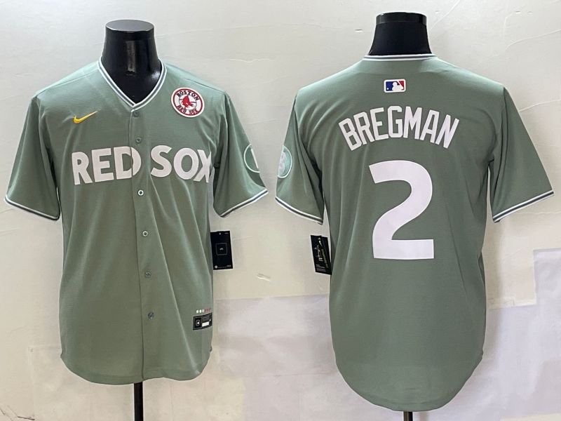 Men Boston Red Sox #2 Bregman Green Joint Name Game Nike 2025 MLB Jersey style 7->boston red sox->MLB Jersey